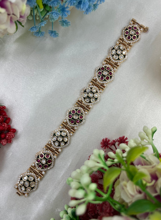 Ulka Moissanite Kundan Bracelet