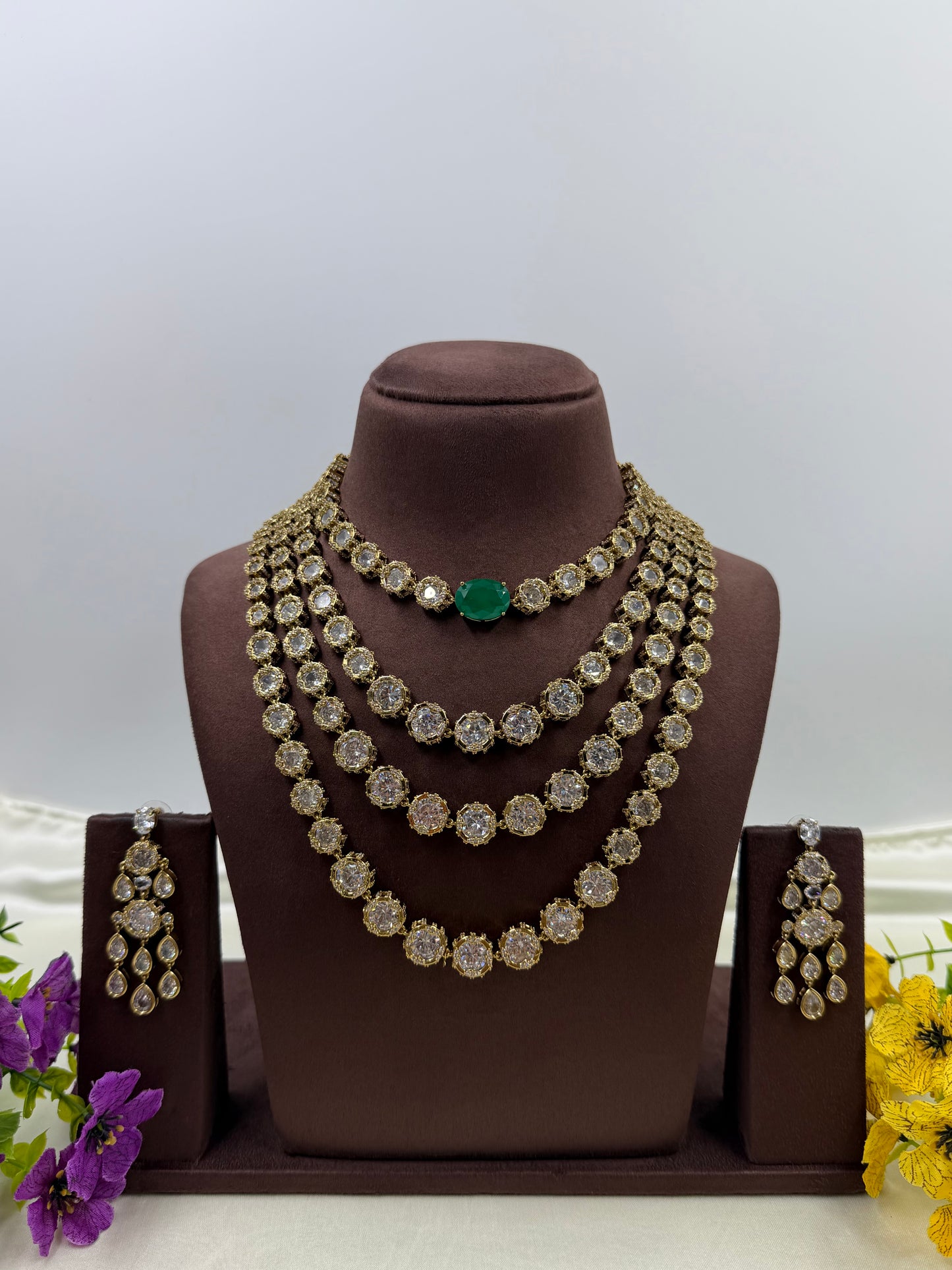 Sarangi Victorian Premium Four Layer Necklace