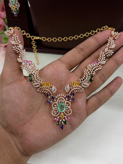 Cara American Diamond Necklace Set