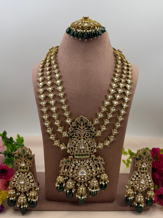 Suranjana Polki Bridal Long Necklace Set