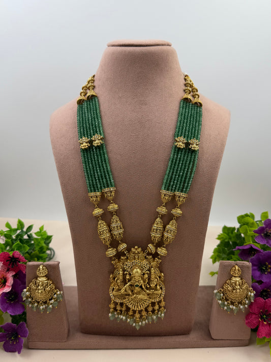 Meenal Premium South Temple Long Necklace Set