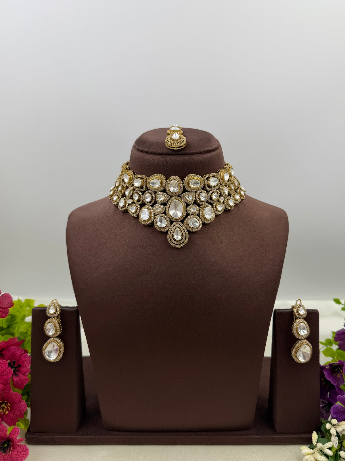 Rohini Premium Jaipuri Kundan Choker Set