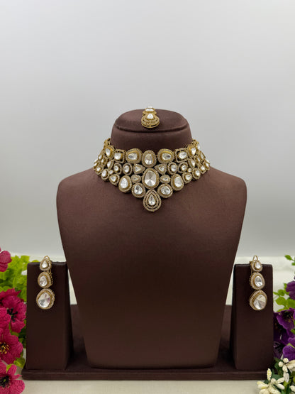 Rohini Premium Jaipuri Kundan Choker Set