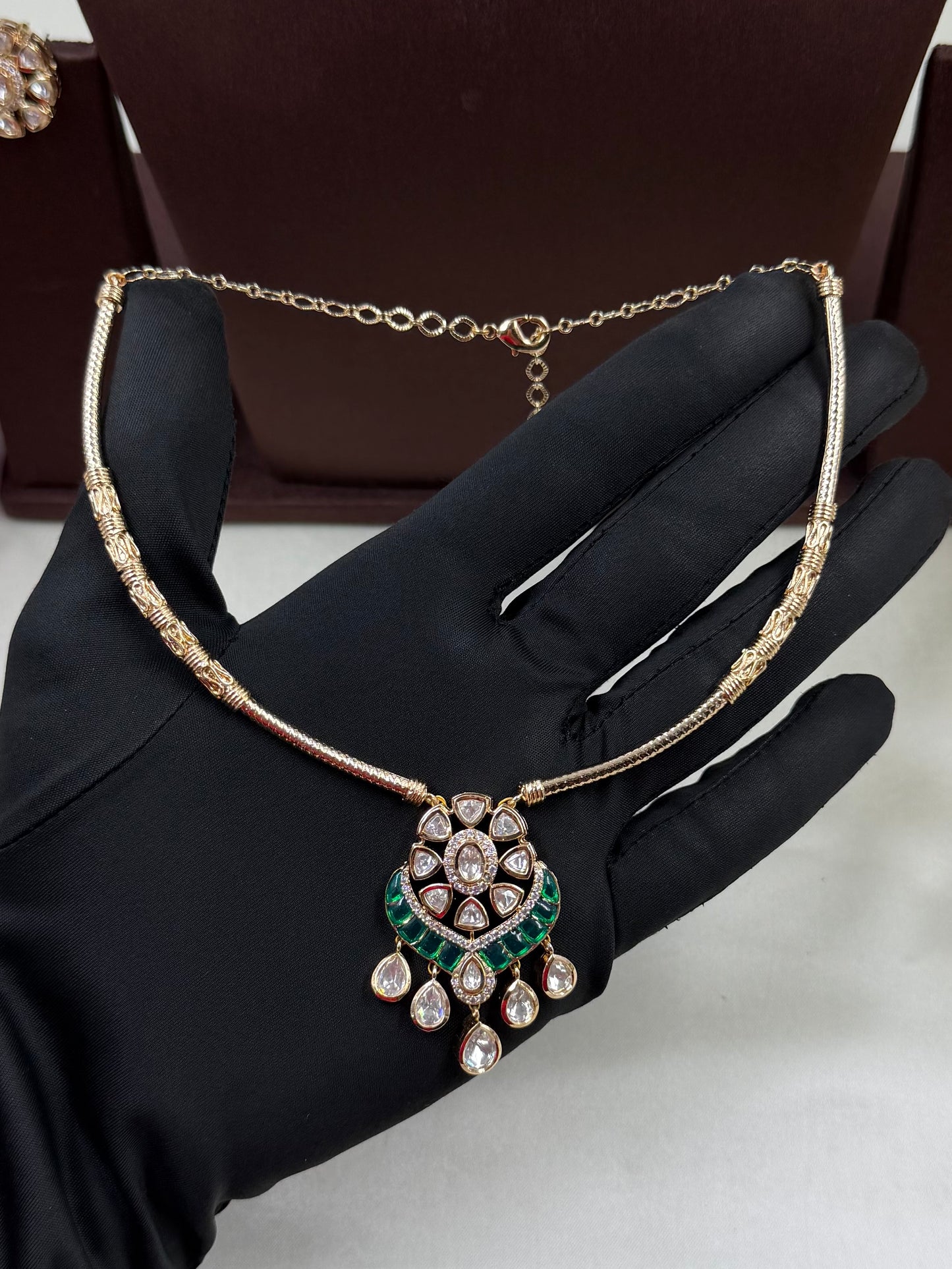 Deeply Moissanite Delicate Hasli Necklace