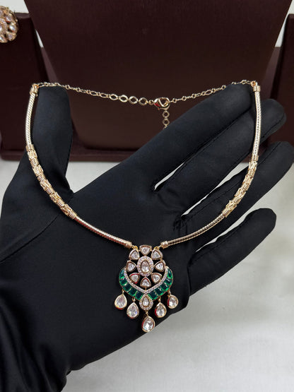 Deeply Moissanite Delicate Hasli Necklace