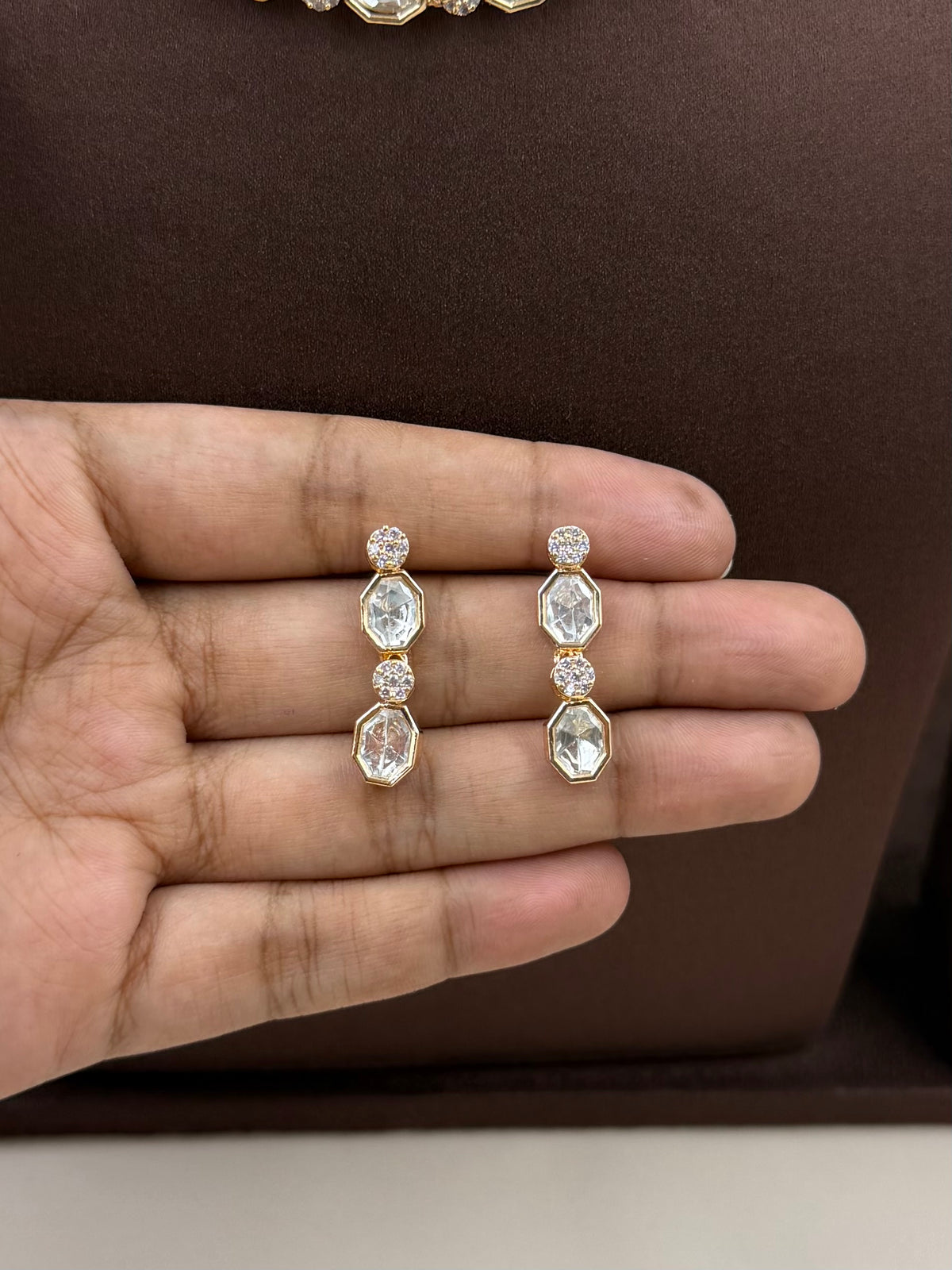 Hansika Moissanite Delicate Necklace Set