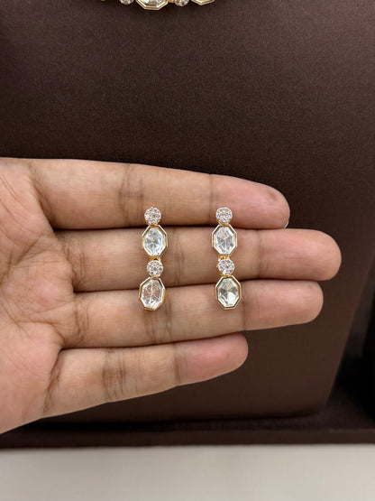 Hansika Moissanite Delicate Necklace Set