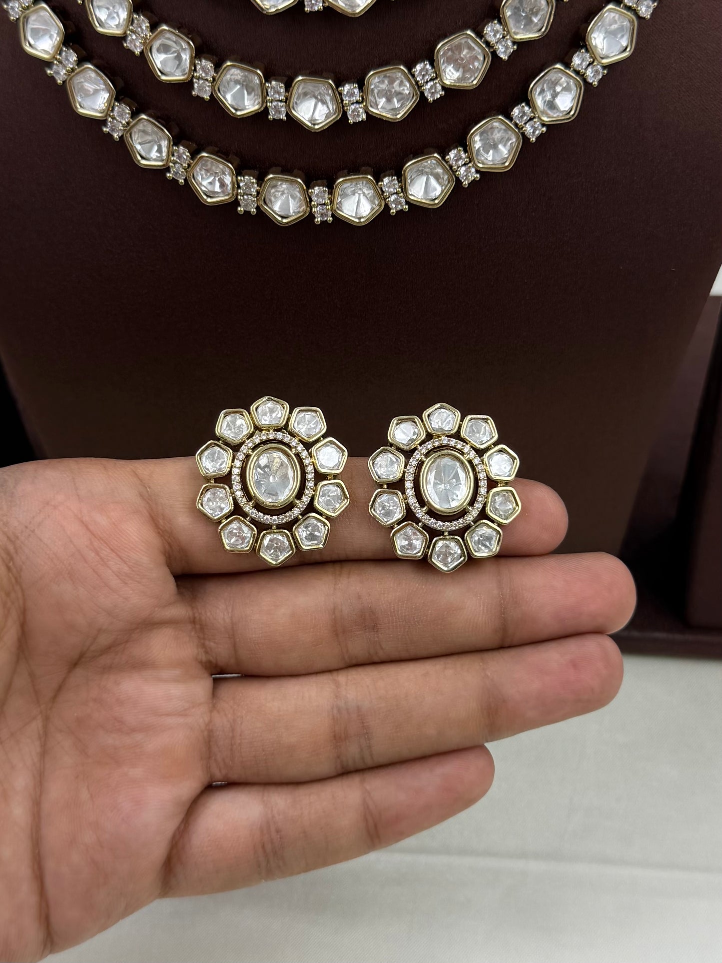 Zoya Victorian Three Layer Necklace Set