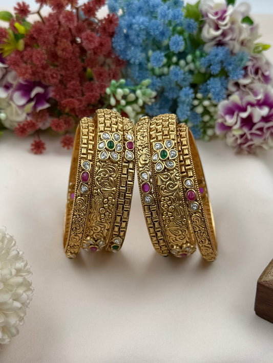 Nisha Golden Bangles