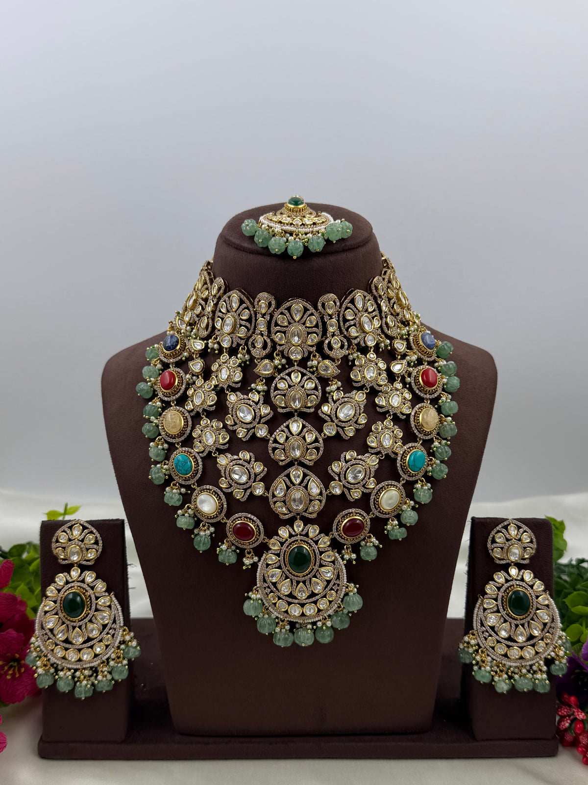 Maharani Multi Colour Kundan Choker Set