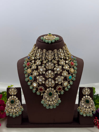 Maharani Multi Colour Kundan Choker Set