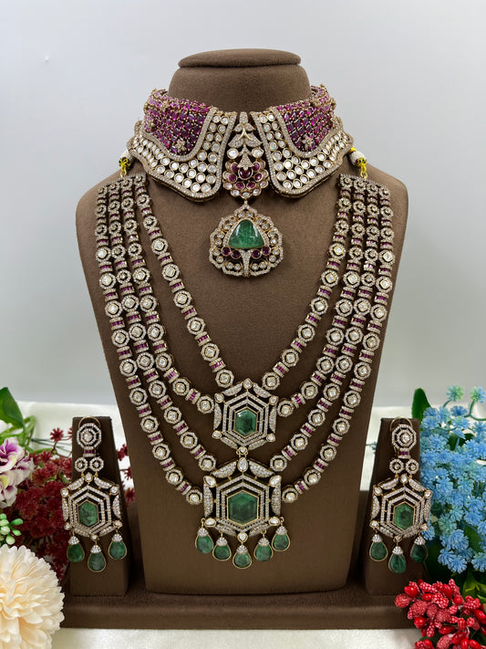 Nayab Real Moissanite Kundan Necklace