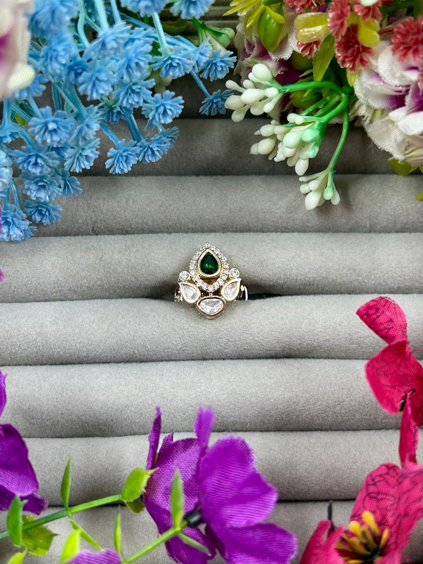 Nalini Moissanite Ring (Adjustable)