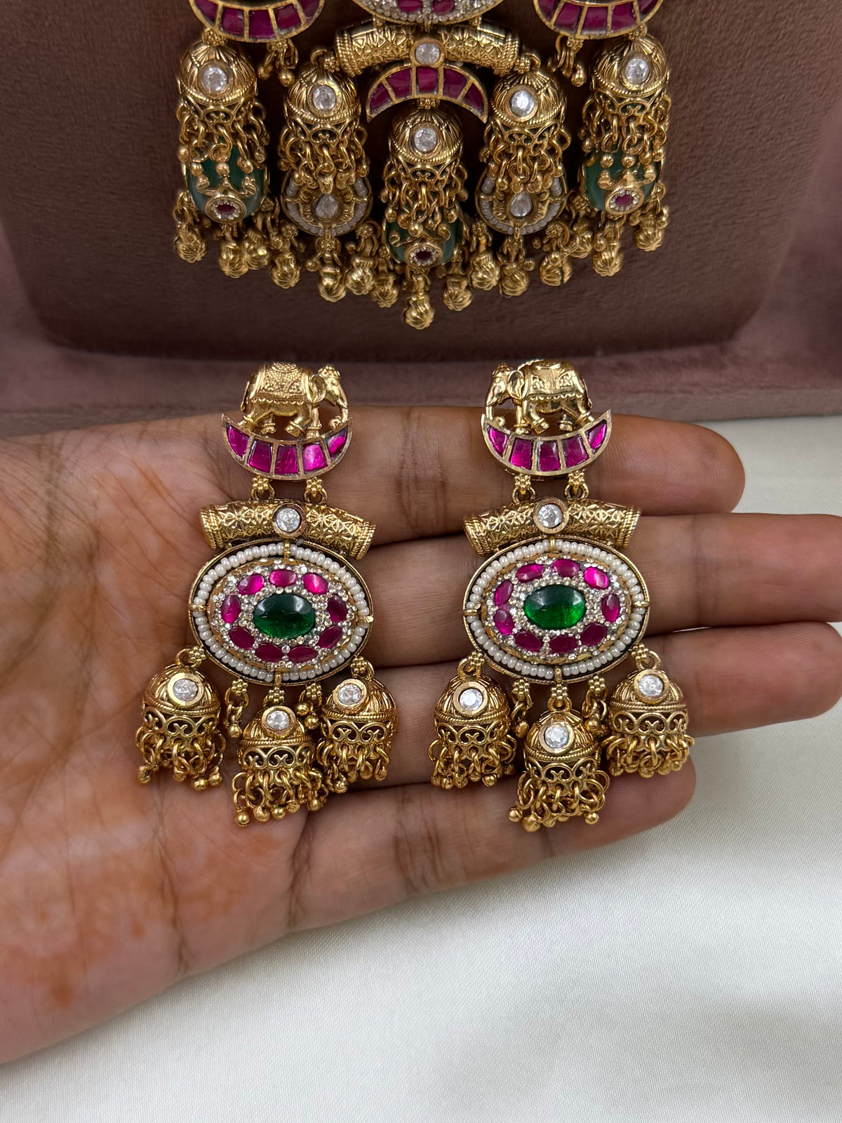 Vibha Premium Heritage Chorski Combo Necklace Set