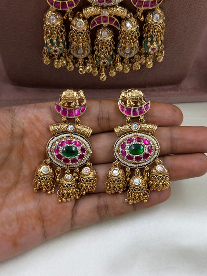 Vibha Premium Heritage Chorski Combo Necklace Set