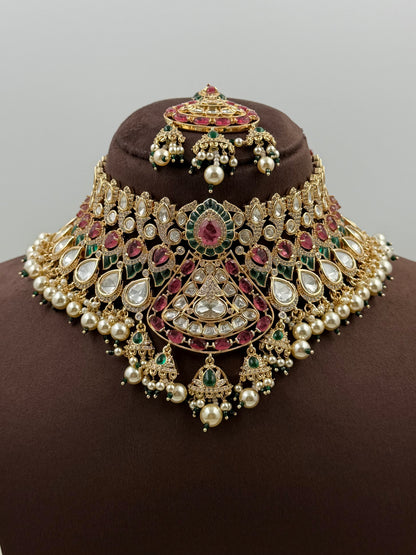 Jivika Moissanite Choker Necklace Set