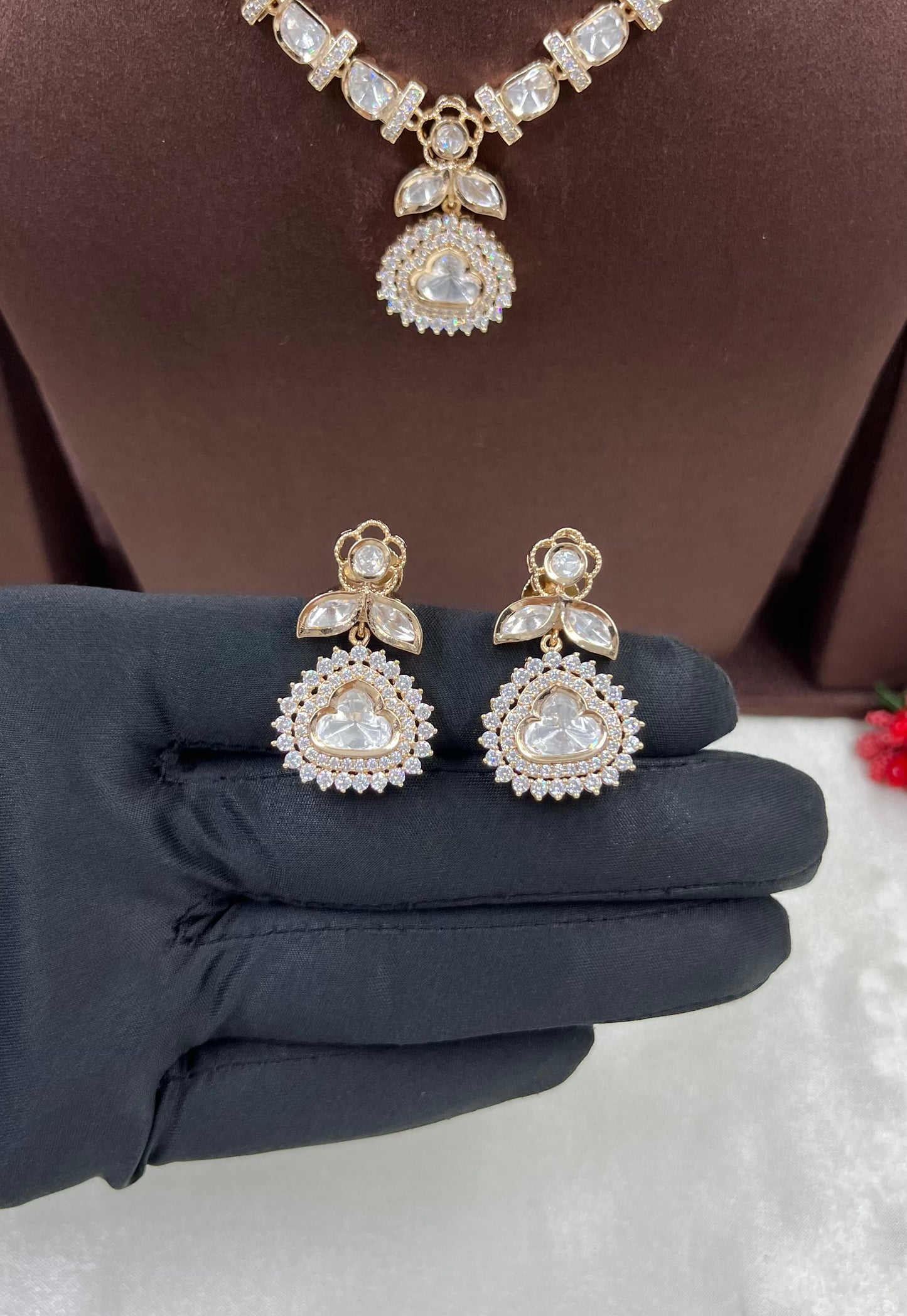 Kaira Moissanite Kundan Necklace Set