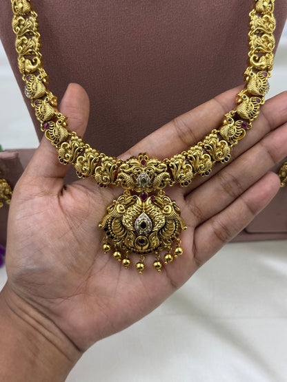 Aadhya South Traditional Combo Necklace Set