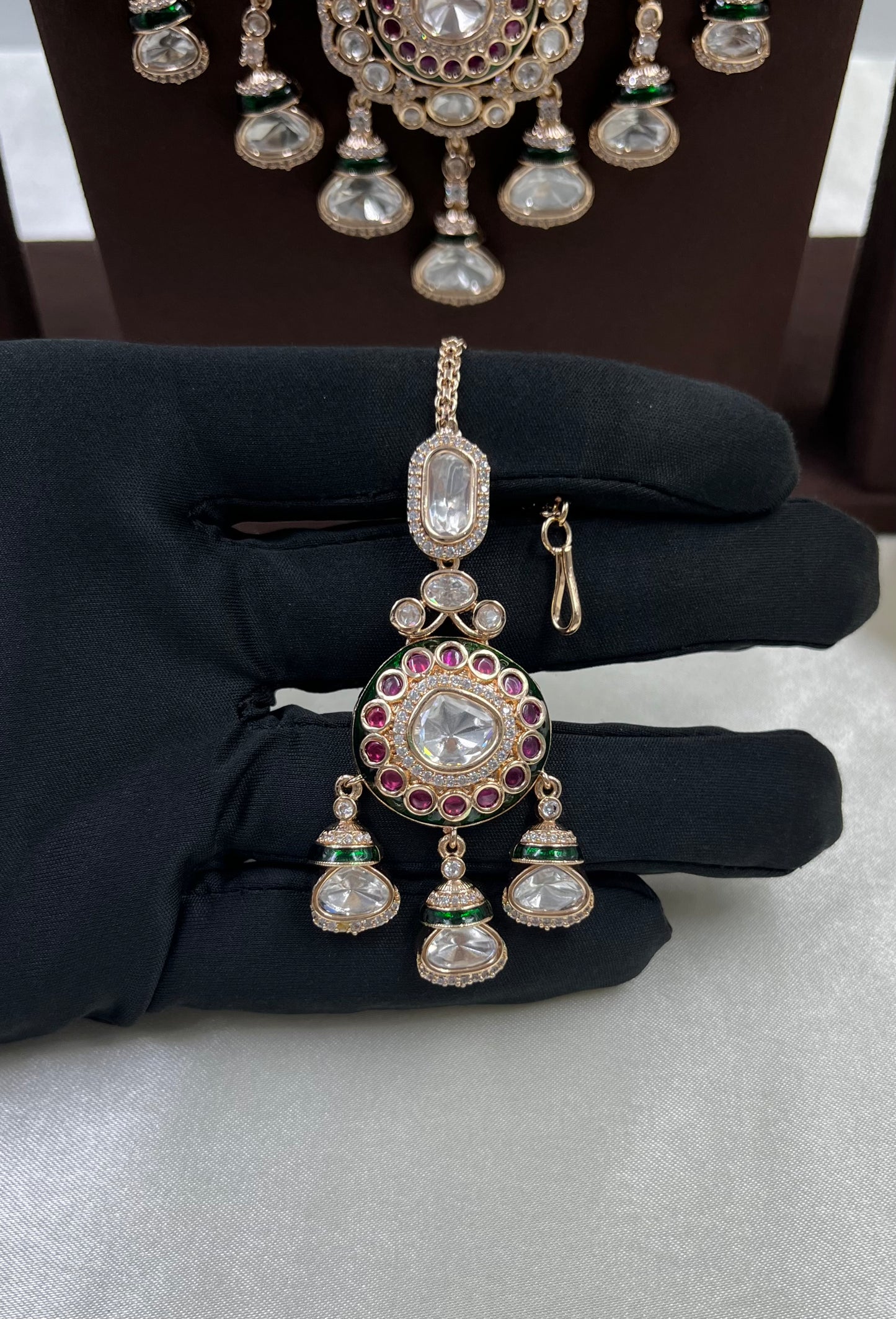 Vaidhi Moissanite Kundan Bridal Set