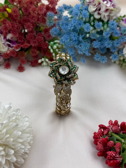 Priyanka Victorian Moissanite Kada (Openable)
