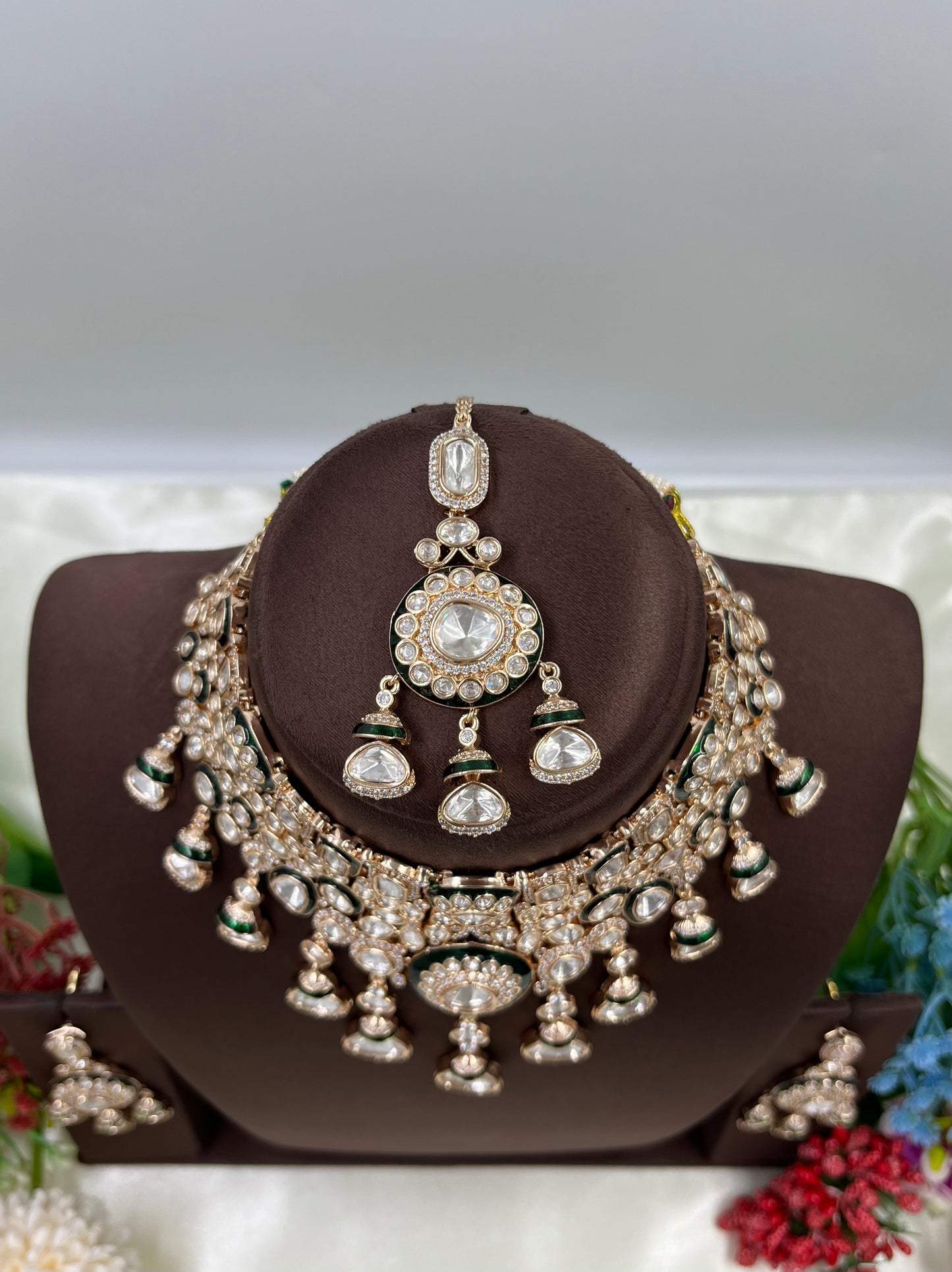 Rosina Combo Moissanite Kundan Necklace