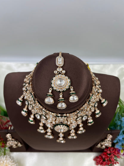 Rosina Combo Moissanite Kundan Necklace