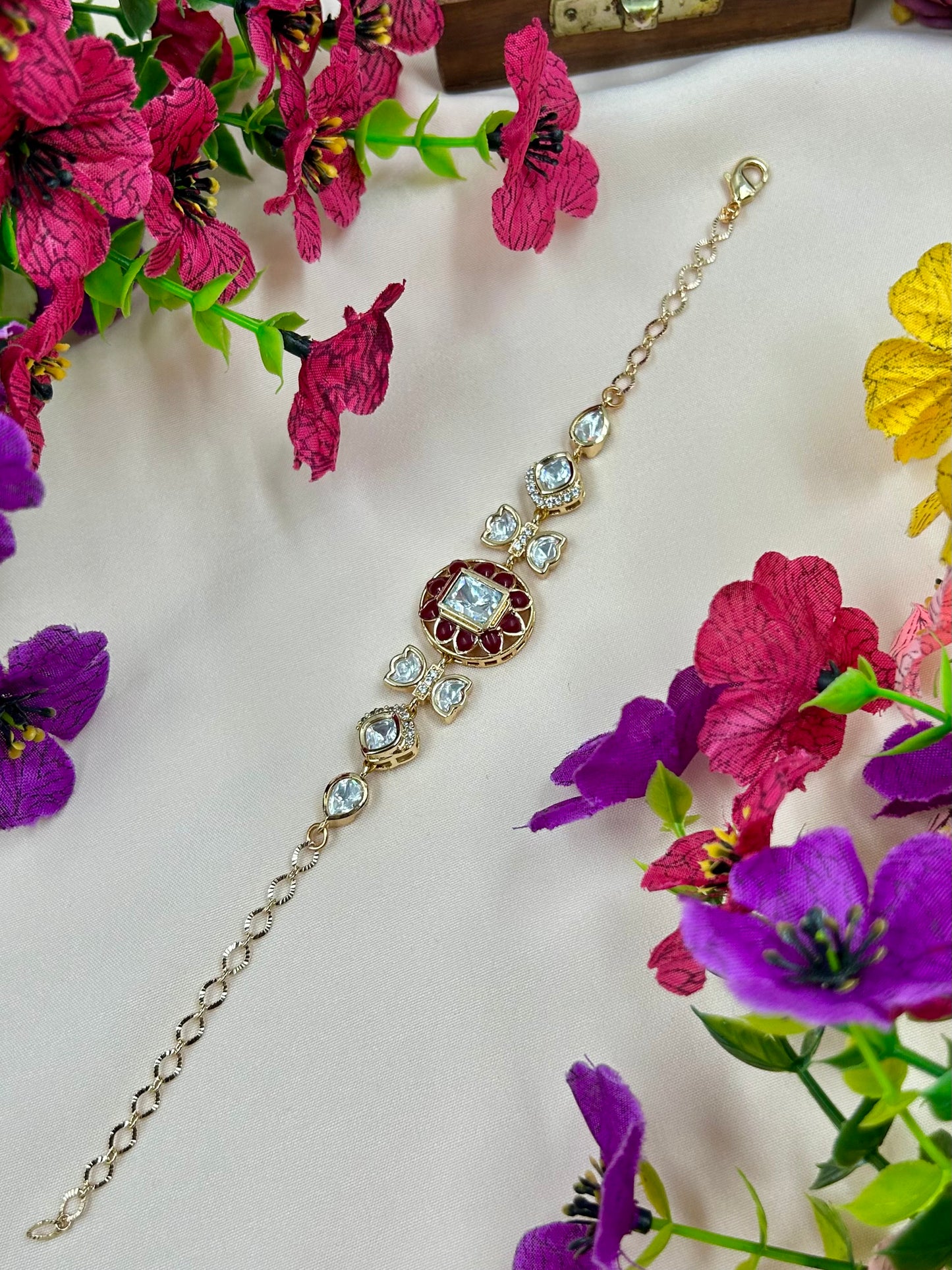 Deepa Moissanite Bracelet (Adjustable)