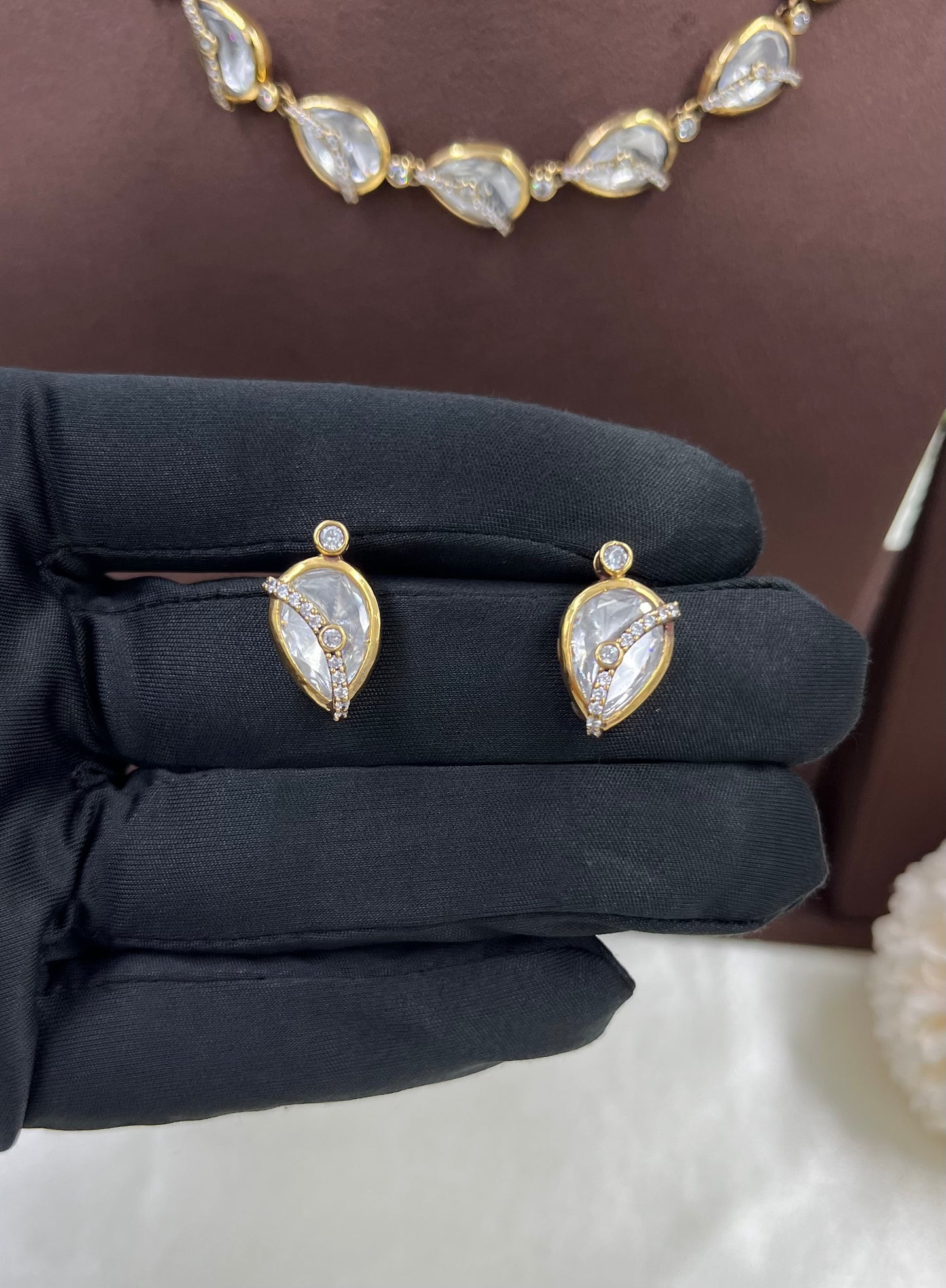 Ruhani Premium Moissanite Kundan Necklace