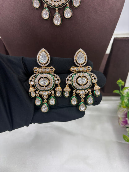 Zareen Jadau Moissanite Kundan Necklace
