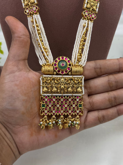 Manjiri Heritage Temple Combo Necklace Set