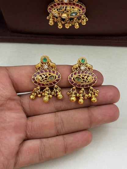 Kavya Heritage Delicate Semi Long Necklace Set