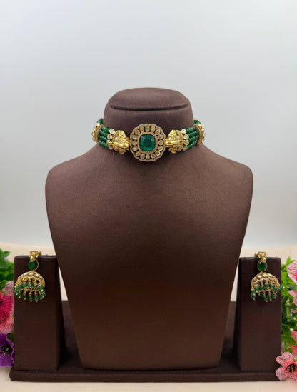 Pratibha Moissanite Choker Necklace Set