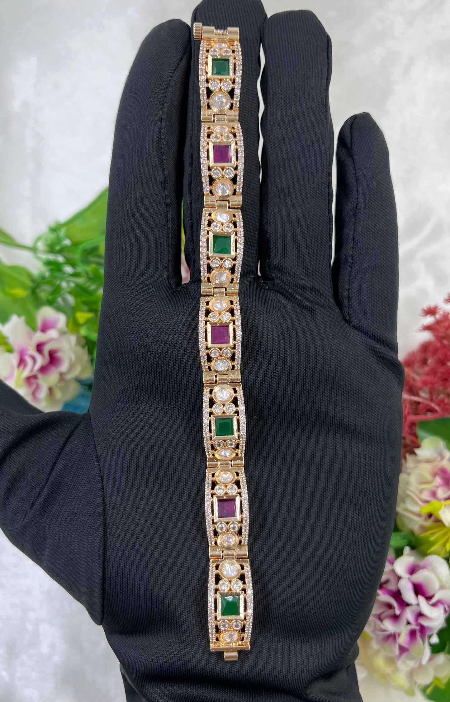 Sarita Moissanite Kundan Bracelet