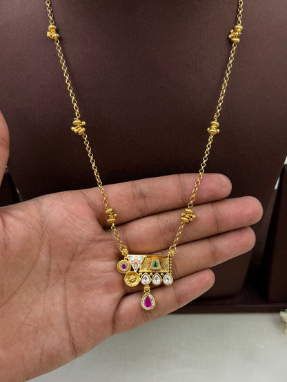 Sakshi Chorski Delicate Semi Long Necklace Set