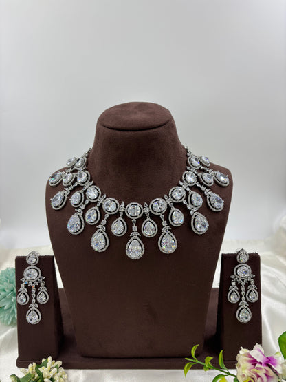 LISA AMERICAN DIAMOND PREMIUM NECKLACE SET