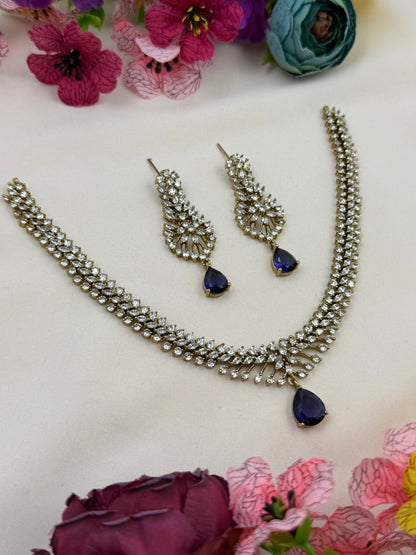 Kareena Victorian American Diamond Delicate Necklace