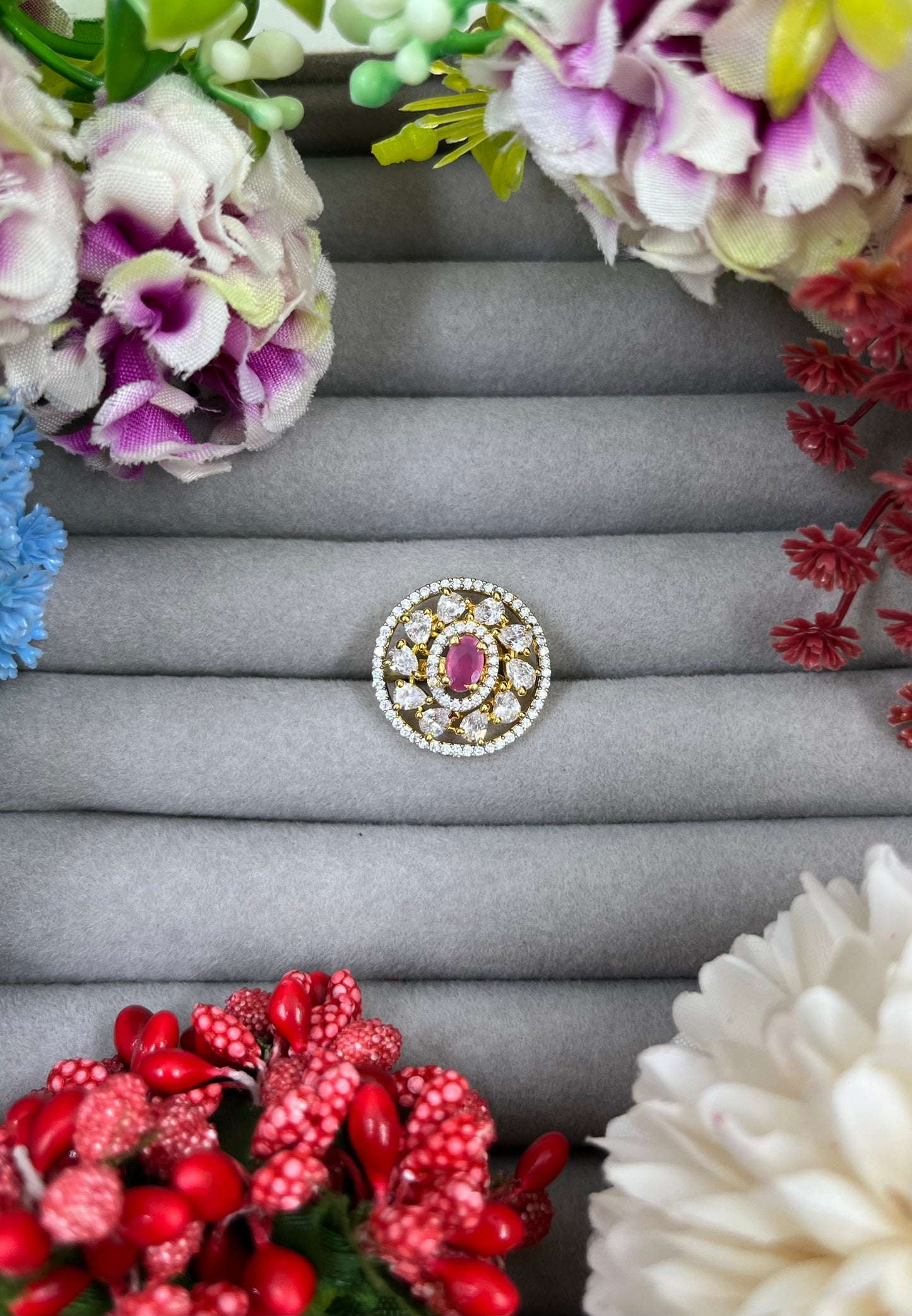 Sura Dual Tone Ad Ring