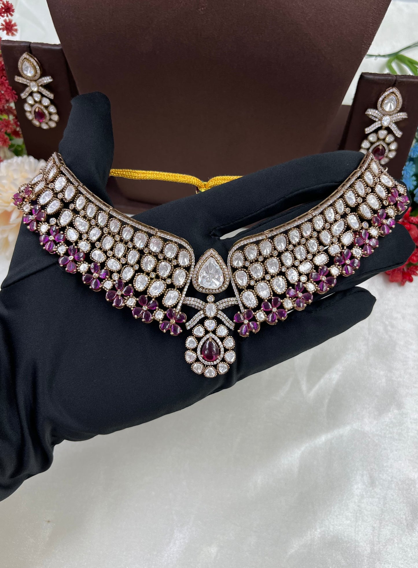 Padmini Premium Moissanite Kundan Choker