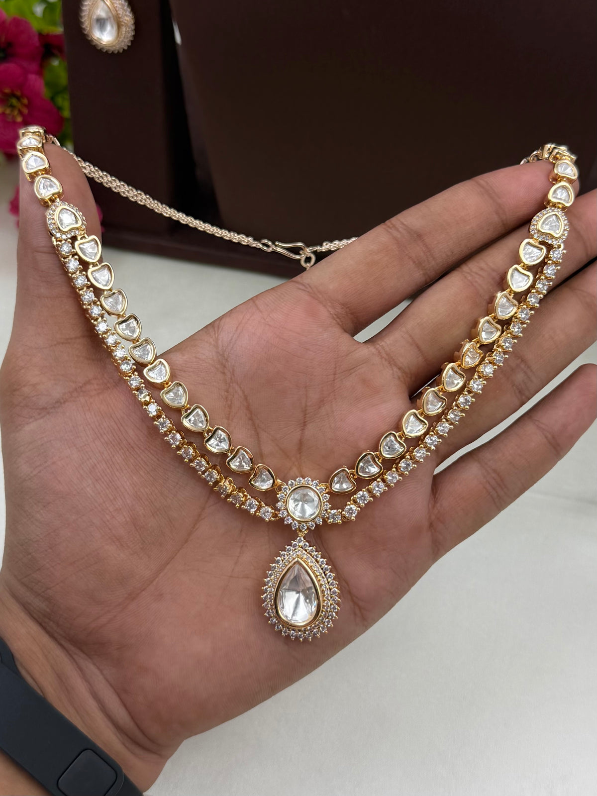 Preety Moissanite Necklace Set