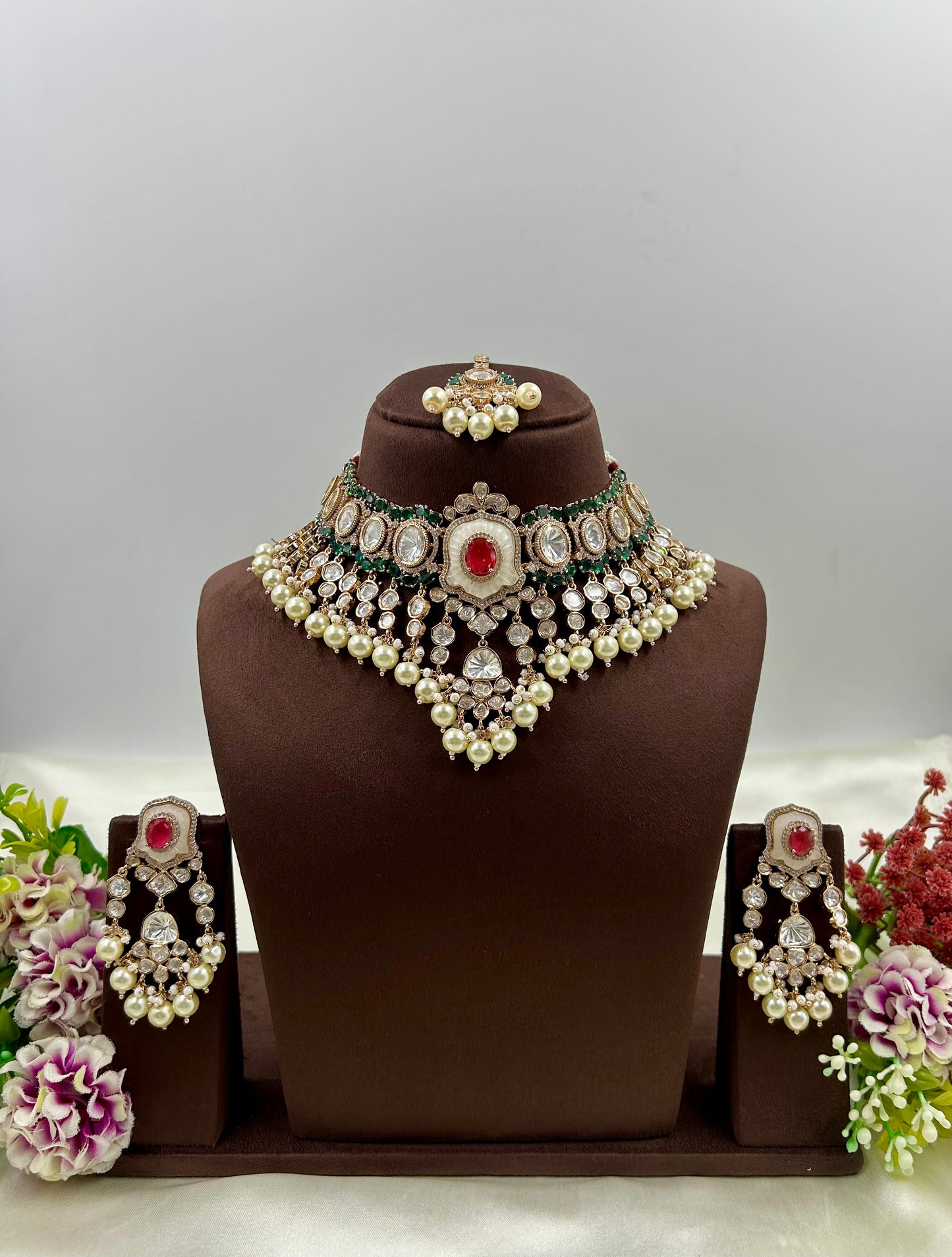 Preeti Moissanite Premium Necklace Set