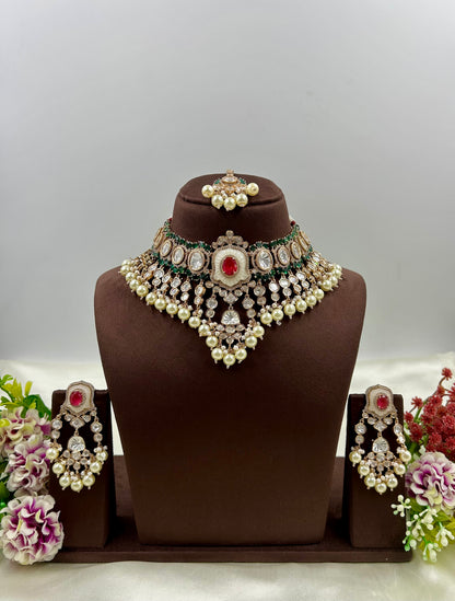 Preeti Moissanite Premium Necklace Set