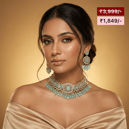 Tanvi Bold Elegance Victorian Necklace Choker Set
