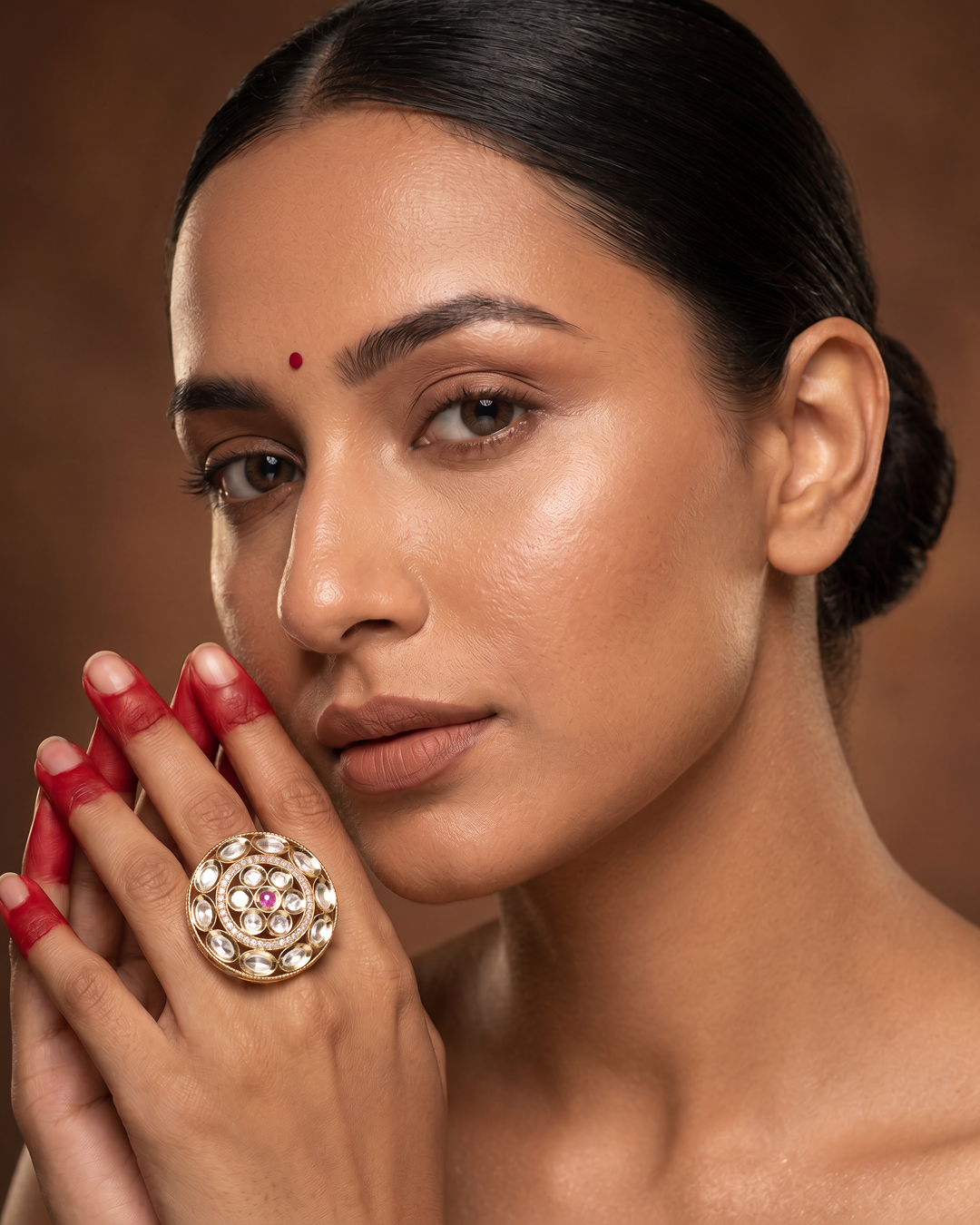 Noya Premium Moissanite Kundan Fingering