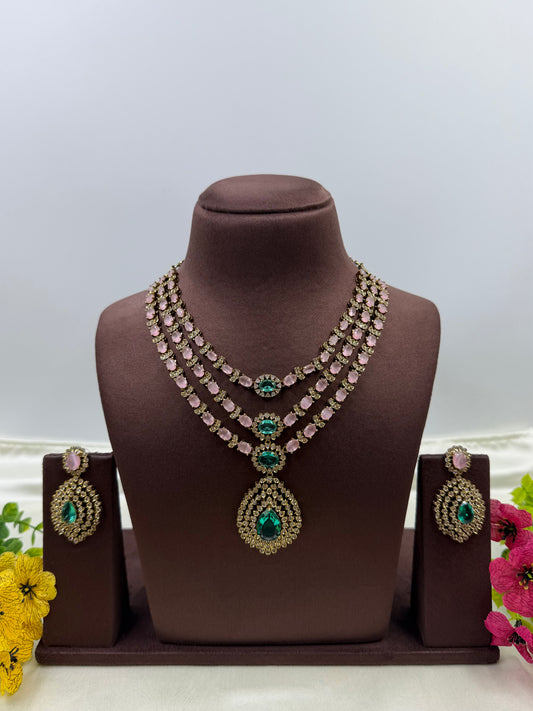 Roshni Victorian Three Layer Necklace Set