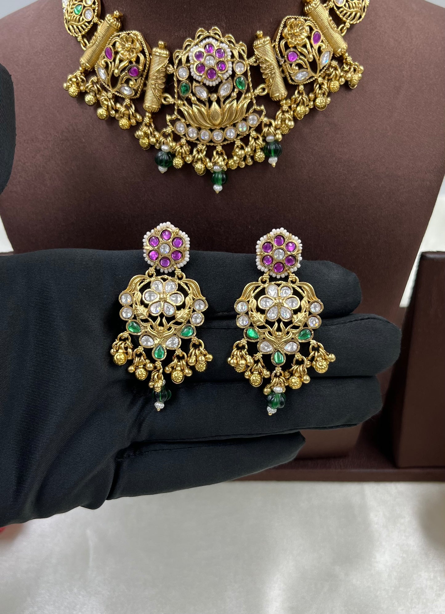 Aasma Heritage Antique Gold Necklace