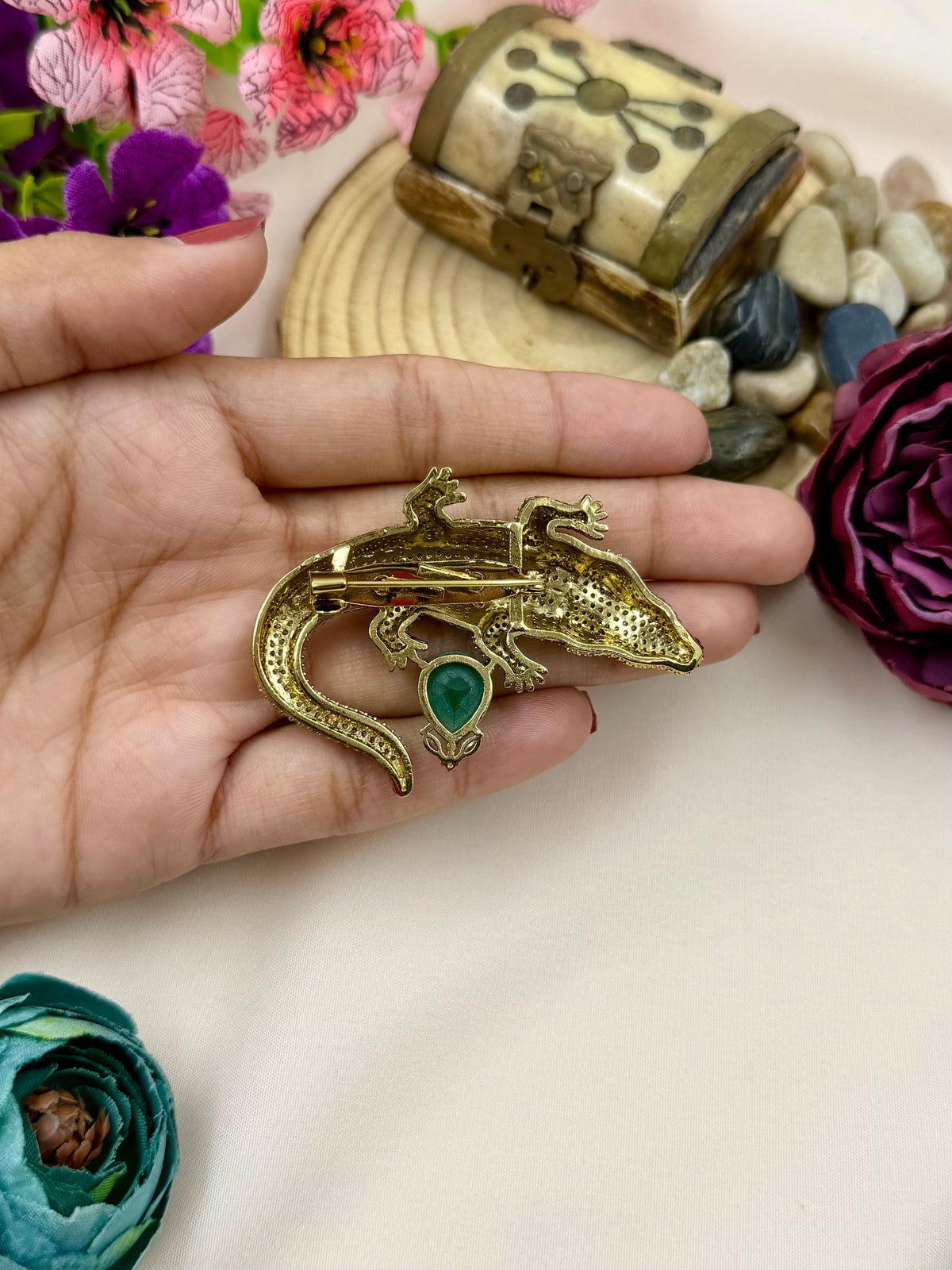 Royal Crocodile Brooch