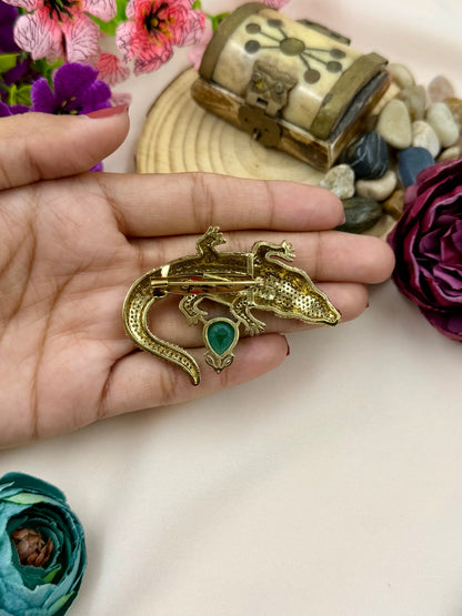 Royal Crocodile Brooch