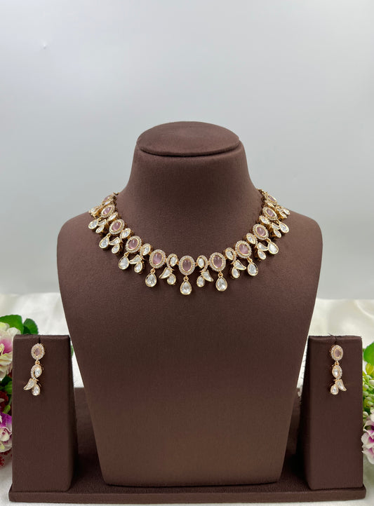 Sundari Premium Moissanite Kundan Necklace