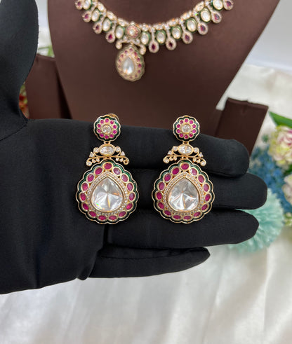 Amaya Premium Moissanite Kundan Necklace