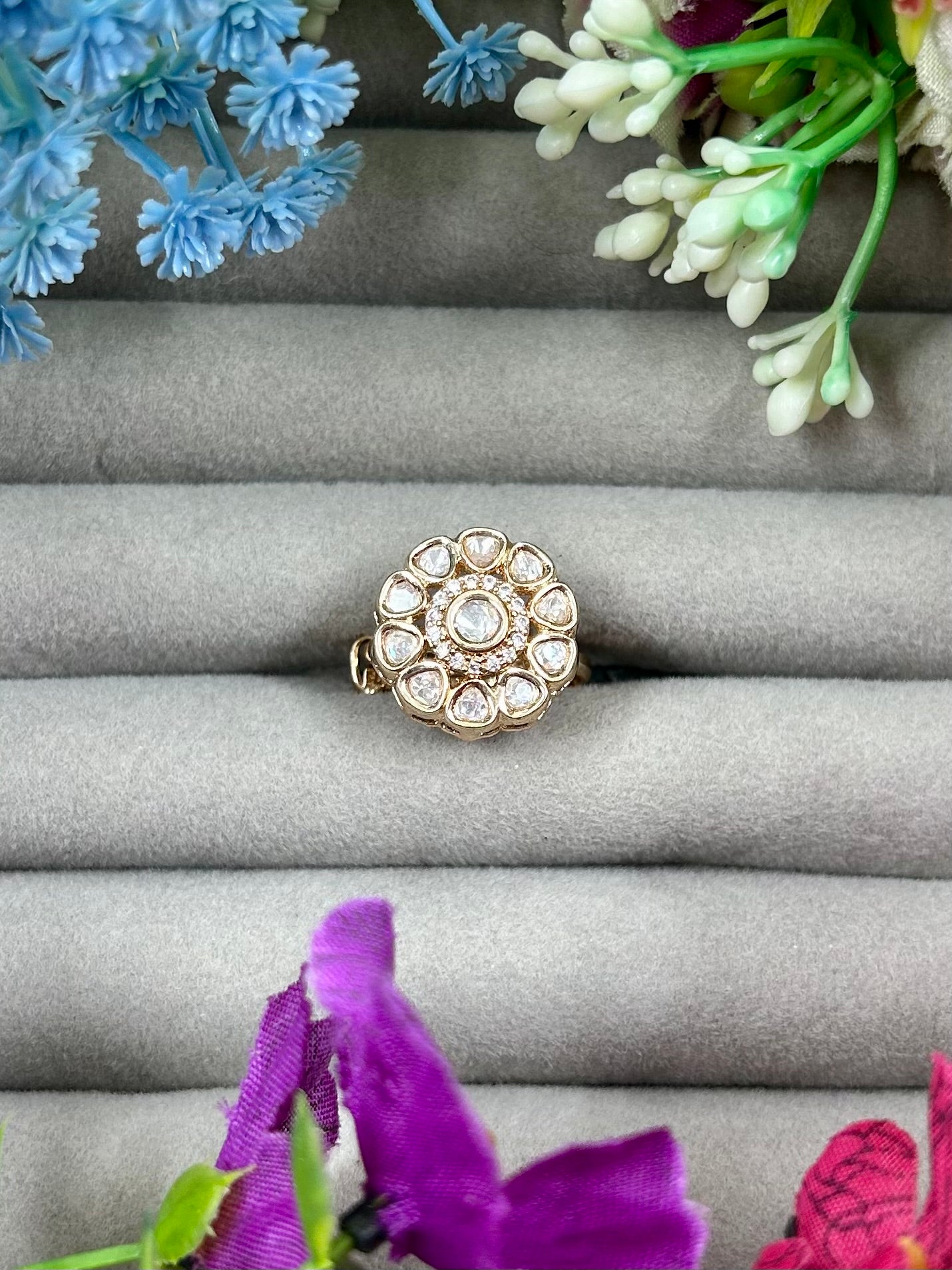 Sana Moissanite Ring (Adjustable)